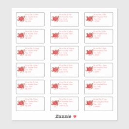 Pegatina Navidades Alegran a Bauble Nombre y dirección indi