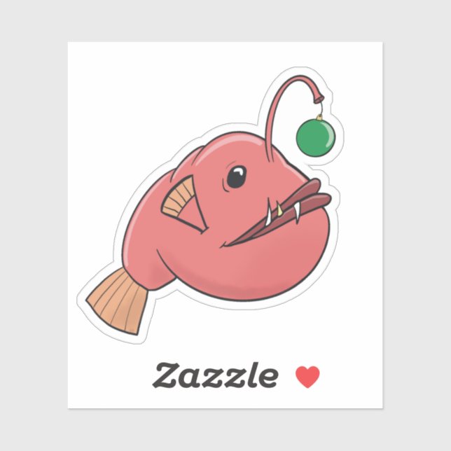 Pegatina Navidades Anglerfish (Hoja)