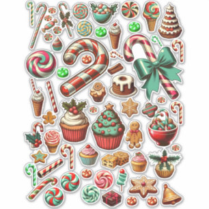 Pegatina Navidades Candy And Sweet trata a los clipart