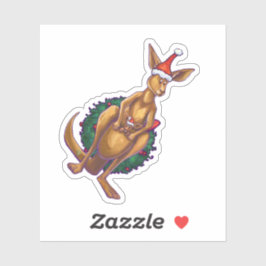 Pegatina Navidades canguros festivos