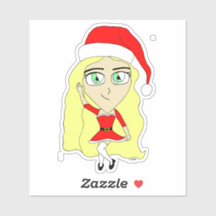 Pegatina Navidades chibi