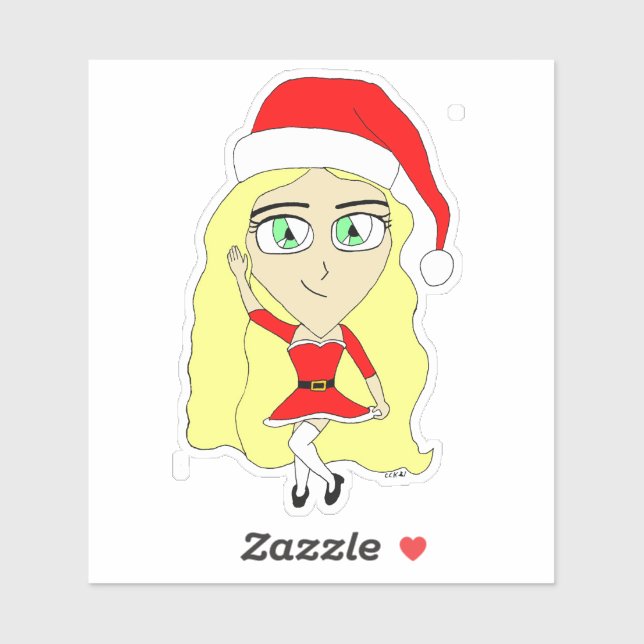 Pegatina Navidades chibi (Hoja)