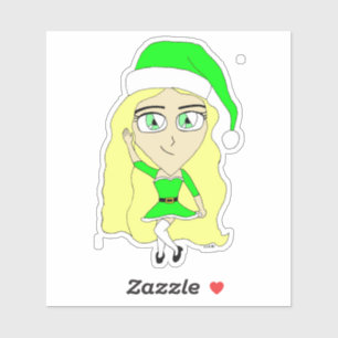 Pegatina Navidades chibi