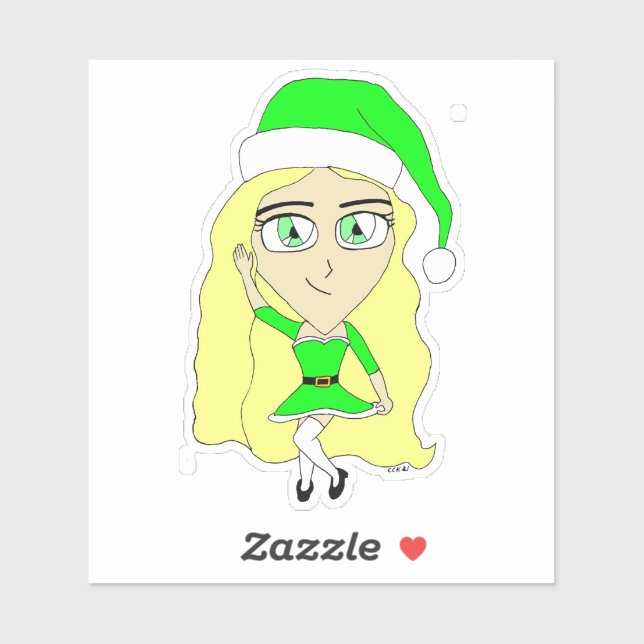 Pegatina Navidades chibi (Hoja)