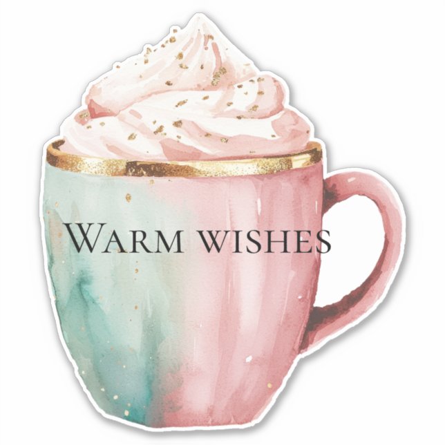Pegatina Navidades Cocoa Gold Rubor Pink Mint Warm Wiers (Anverso)