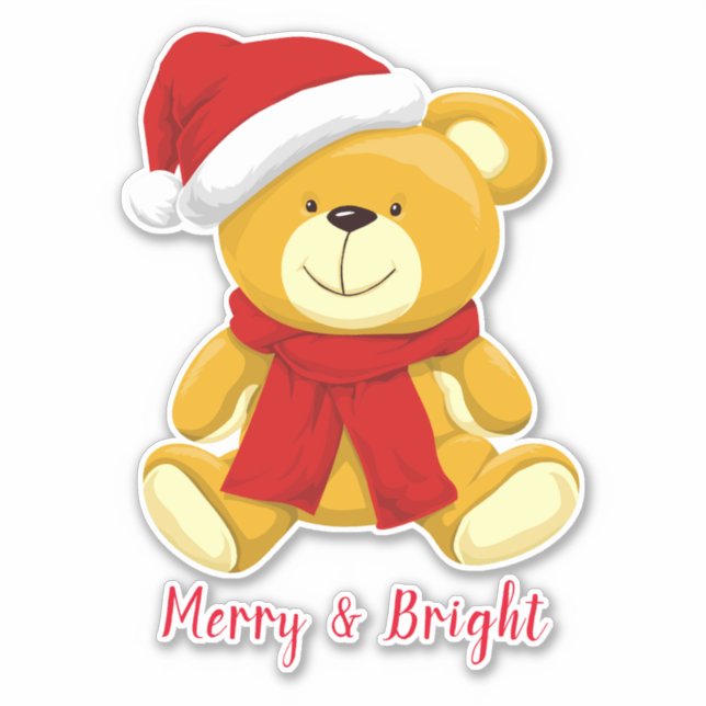 Pegatina Navidades Cuidados Brillantes Y Cereales Teddy Bea (Anverso)