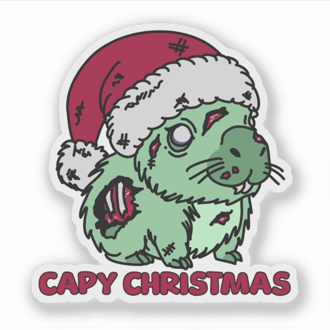 Pegatina Navidades de Capybara (Anverso)