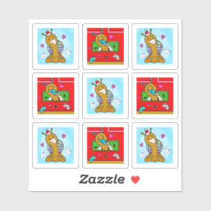 Pegatina Navidades de caracoles curados envían una pequeña 