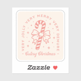 Pegatina Navidades de cortesía demure coquette estética ros