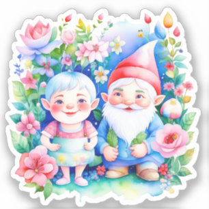 Pegatina Navidades de Cute Mr. y Mrs. Clause