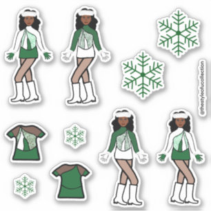 Pegatina Navidades de danza Green
