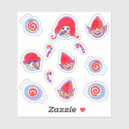 Pegatina Navidades de Elf Snowman Peppermint Candy