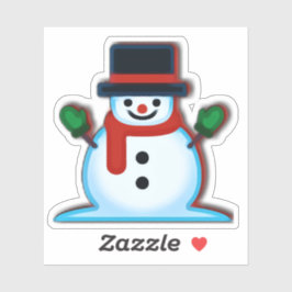 Pegatina Navidades de emoji Snowman