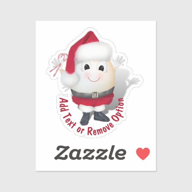 Pegatina Navidades de Huevo de Santa Claus (Hoja)