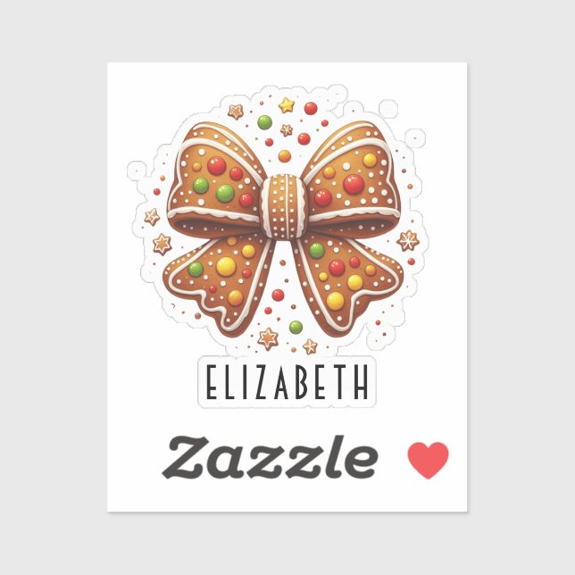 Pegatina Navidades de la Coquette Gingerbread Personalizado (Hoja)