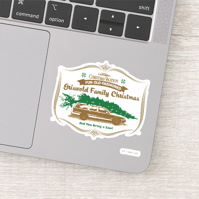 Pegatina Navidades de la familia Griswold divertidos y anti (Detalle)