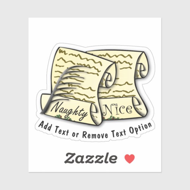 Pegatina Navidades de la lista traviesa de Santa (Hoja)