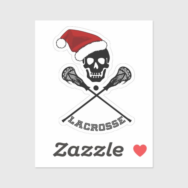Pegatina Navidades de Lacrosse Skull (Hoja)