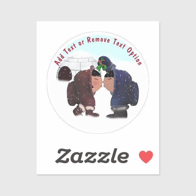 Pegatina Navidades de Mistletoe Kiss (Hoja)