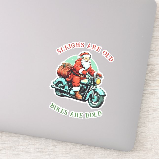 Pegatina Navidades de motocicleta Santas Joyride (Detalle)