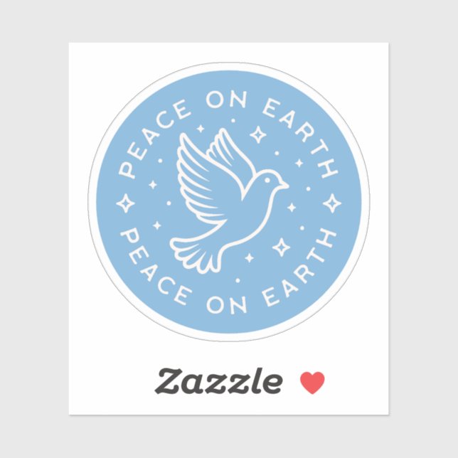 Pegatina Navidades de Paz en la Tierra chica cristiano (Hoja)