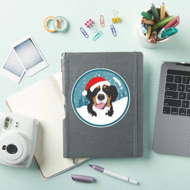 Pegatina Navidades de Perro de Montaña de Bernese (Funda para iPad)