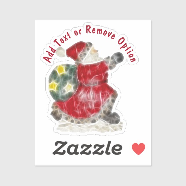 Pegatina Navidades de Santa Claus y Toy Bag (Hoja)