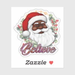 Pegatina Navidades de Santa Melanin Hombres Mujeres Niños N
