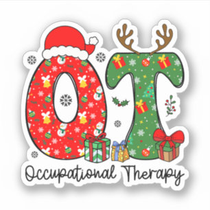 Pegatina Navidades de Terapia Ocupacional, Navidades de OTA