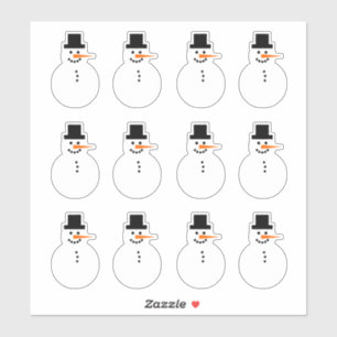 Pegatina Navidades de vacaciones de invierno de Snowman (a