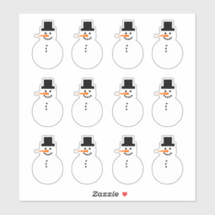 Pegatina Navidades de vacaciones de invierno de Snowman (de