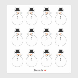 Pegatina Navidades de vacaciones de invierno en Snowman (Va