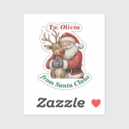 Pegatina Navidades de viníl de Personalizado y reno