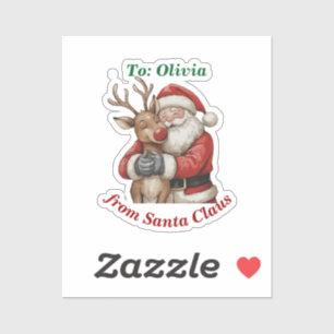 Pegatina Navidades de viníl de Personalizado y reno