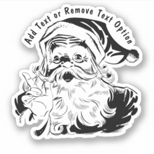 Pegatina Navidades de Vintage Santa Claus