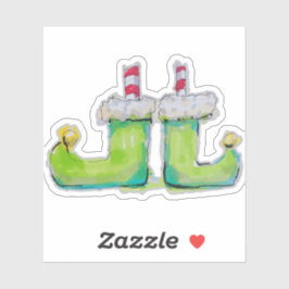 Pegatina Navidades de zapatos elfo