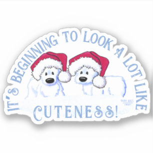 Pegatina Navidades del oso polar KiniArt