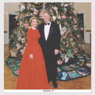 Pegatina Navidades del presidente estadounidense Bill Clint