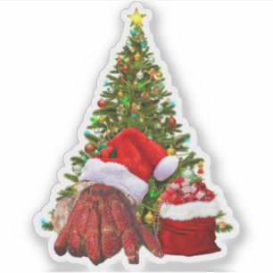Pegatina Navidades divertidos de Santa Cruz ermitan a los a