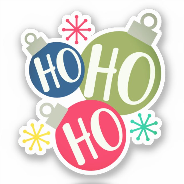 Pegatina Navidades festivos Ho Ho Ho Ho Xmas Matanza famili (Anverso)