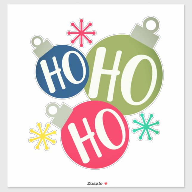 Pegatina Navidades festivos Ho Ho Ho Ho Xmas Matanza famili (Hoja)