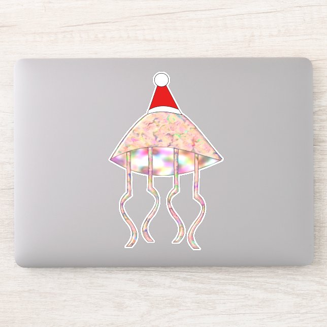 Pegatina Navidades Fiesta Jellyfish (Ordenador)