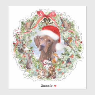 Pegatina Navidades húngaros de Vizsla