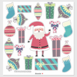 Pegatina Navidades mixtos super adorables de Santa