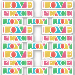 Pegatina NAVIDADES MODERNOS Y coloridos DE AMOR A LA PAZ JO
