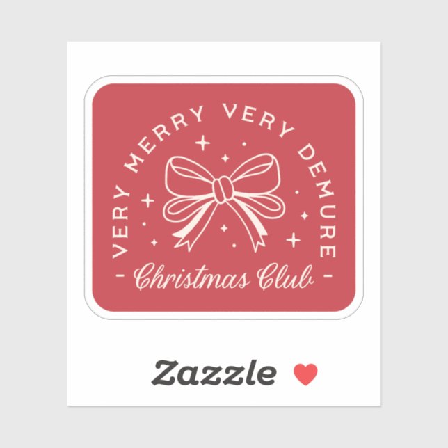 Pegatina Navidades muy recatados chicas club estético prepp (Hoja)