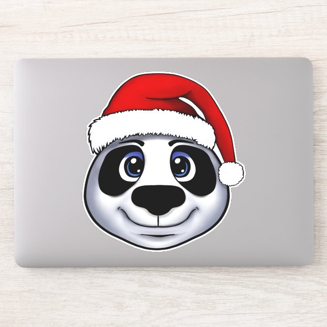 Pegatina Navidades Panda (Ordenador)