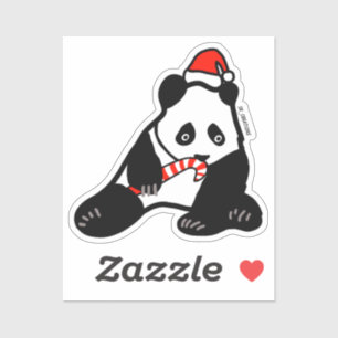Pegatina Navidades Panda