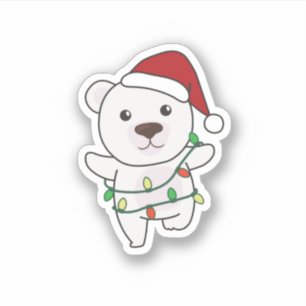 Pegatina Navidades Polar Oso Animales De Invierno Osos Pola
