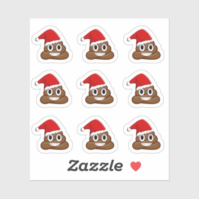 Pegatina Navidades poop emojis (Hoja)